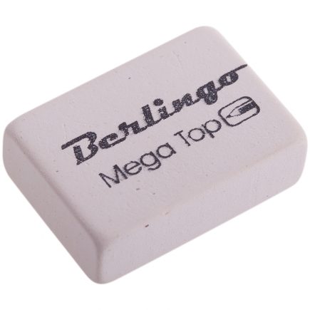 Ластик Berlingo Mega Top, прямоугольный, натуральный каучук, 26-18-8мм BLc00014