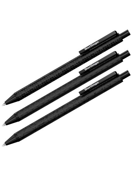 Ручка Berlingo DoubleBlack автоматическая, 0,7мм, синяя, СВm_07010