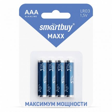 Батарейка Smartbuy MAXX LR03-B ААА 4шт.(SBBM-3A04B)