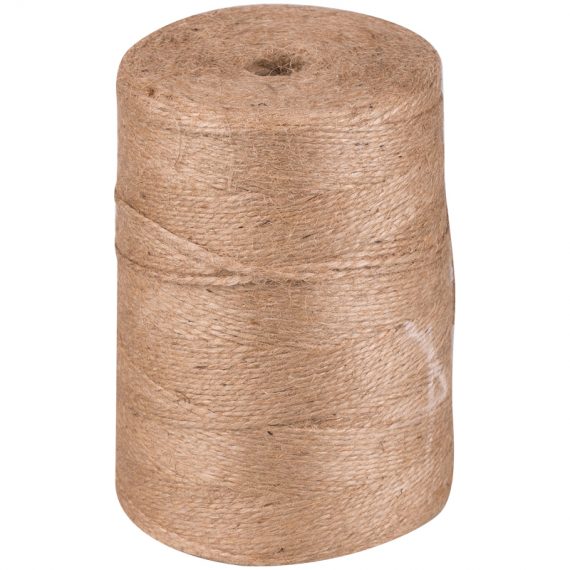 Шпагат джутовый 830 м, 1кг, 1,2ктекс, 2 нити, 263733, Россия
