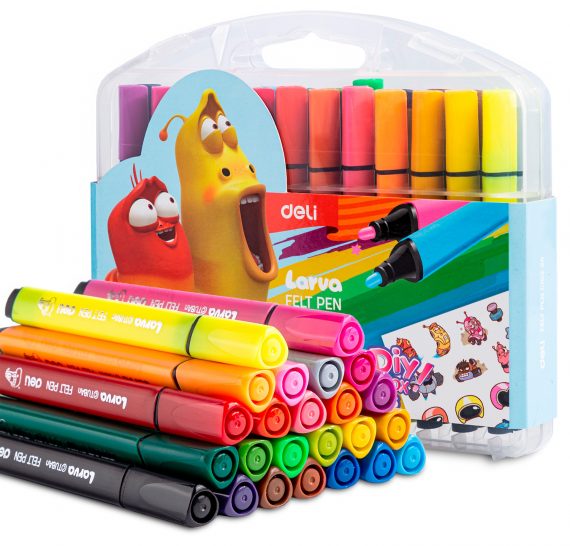 Фломастеры 24 цв. Deli Larva C153-24