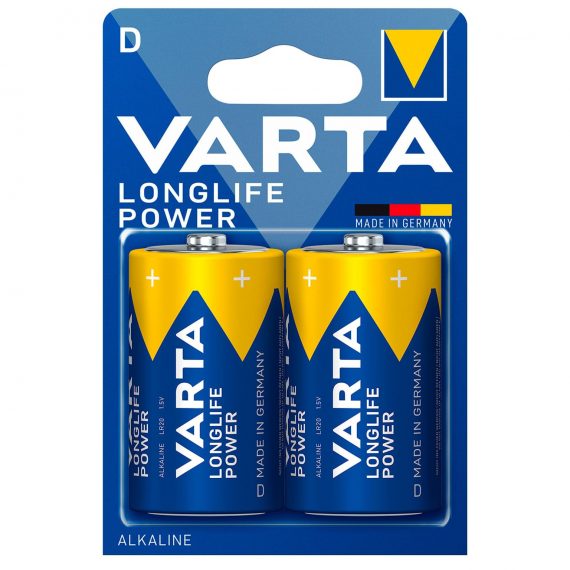 Батарейка VARTA 4120 Longlife Mono 1.5V — LR20-D (2шт)