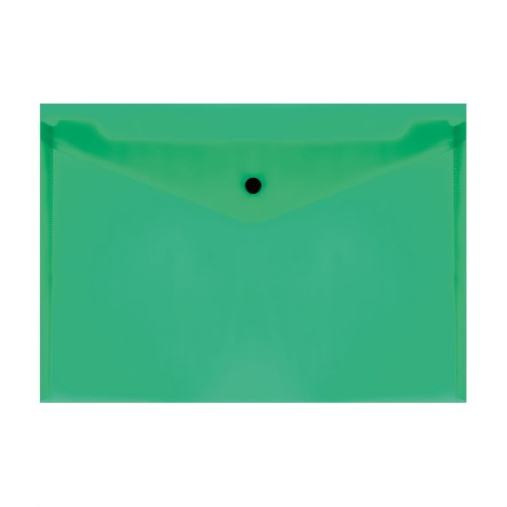 Конверт с кнопкой A4 СТАММ,150мкн, зеленая, ММ-32274