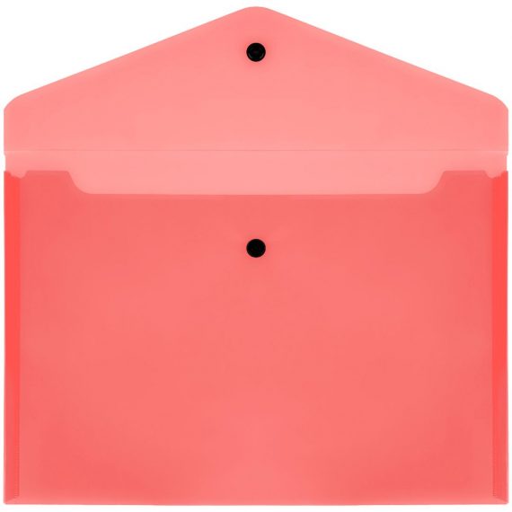 Конверт с кнопкой A4 СТАММ,150мкн, красная, ММ-32275