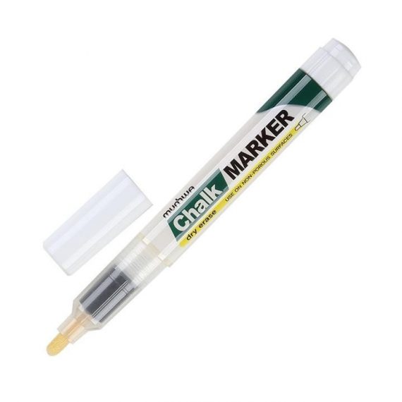 Маркер меловой MunHwa Chalk Marker белый, 3мм, спиртовая основа, 227223
