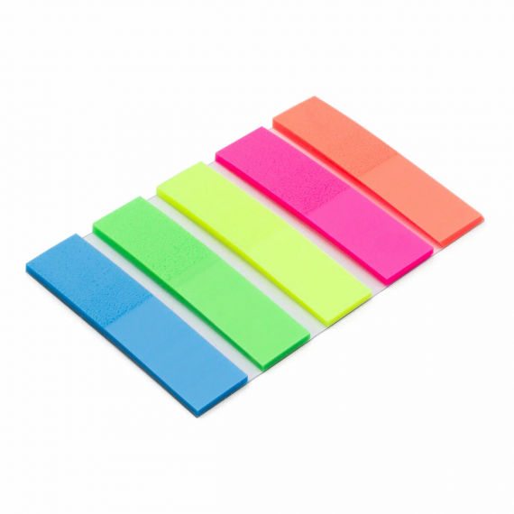 Постики-закладки BR-3, 5цв-25л, прямоугол., пластик