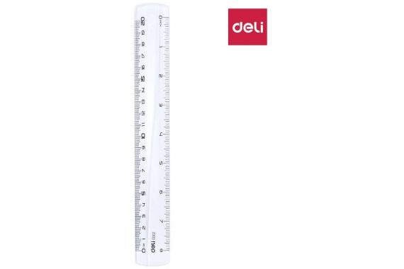 Линейка 20см Deli пластиковая G00212