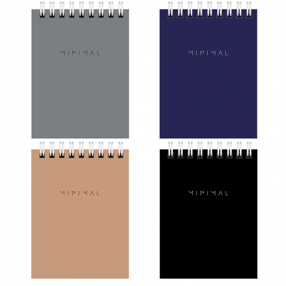 Блокнот А7 40л, на гребне, BRAUBERG Minimal Classic 116430