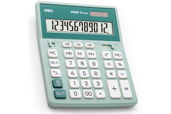 888 Калькулятор DELI 12 раз. зеленый 044-M888GN