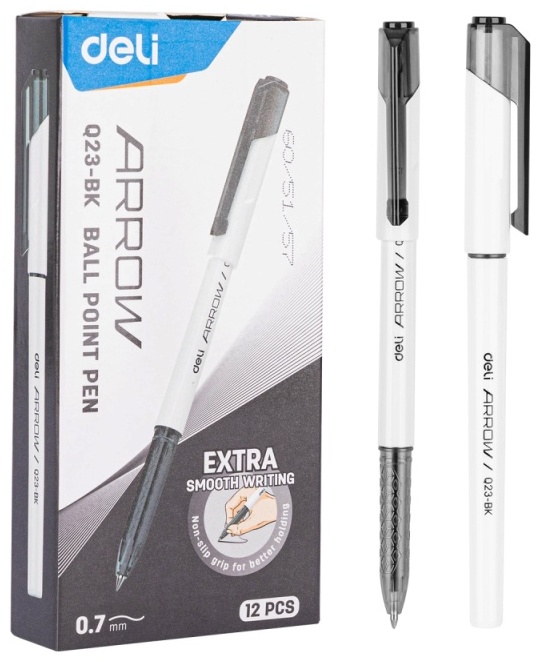 Ручка DELI ARROW Q23-BK 0,7 мм черная