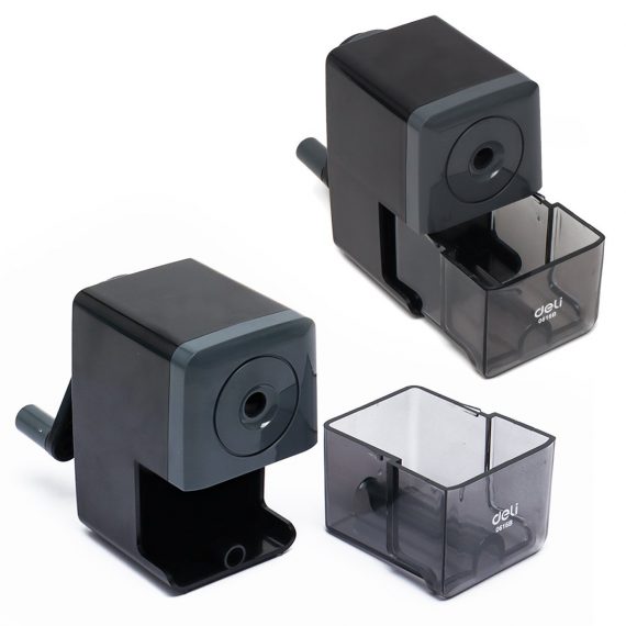 Точилка механическая DELI с контейнером, экстра-острое лезвие, 0616B